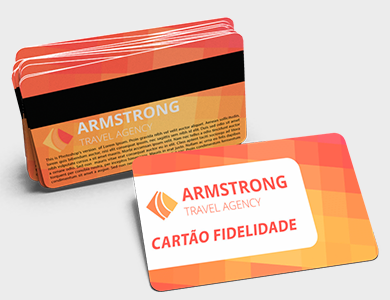 Cartão Fidelidade com Arte Única em PVC 0,76mm Cristal Frente e Verso Fosco 8,5x5,4cm - 4x4 - 500 unid