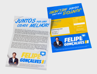 Mala Direta Política Couchê 80g Sem Verniz 21x29,7cm - 4x4 - 5000 unid