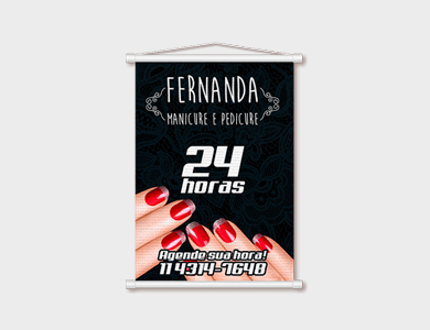 Mini Banner 280g 20x60cm - 4x0 - 10 unid
