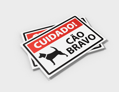Placas de Sinalização/Informativa Grande em PVC 0,5mm Cristal Frente e Verso 45x30 cm - 4x0 - 50 unid